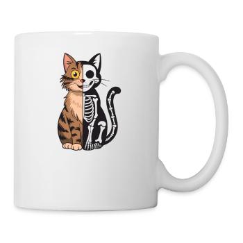 Le chat de Schrödinger mort et vif - Mug blanc - blanc - Droite