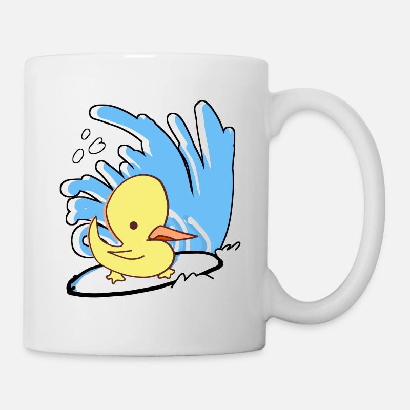 Surfin'Duck - Tasse - Weiß