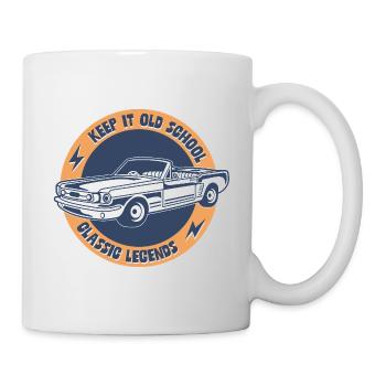 Keep It Old School - Légendes des voitures classiques - Mug blanc - blanc - Droite