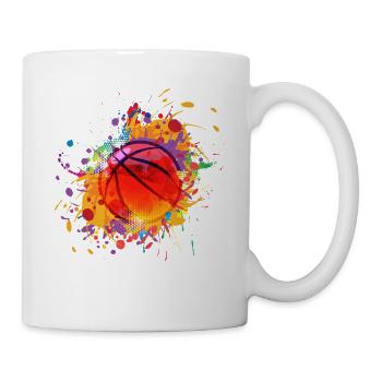 Colorful Retro Ball Basketball Basketball Jersey - Mug - white - Right
