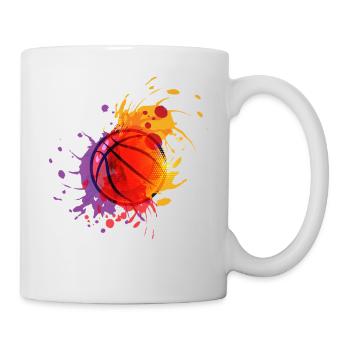 Basketball Basketball Trikot Retro Ball Bunt Dunk - Tasse - Weiß - Rechts