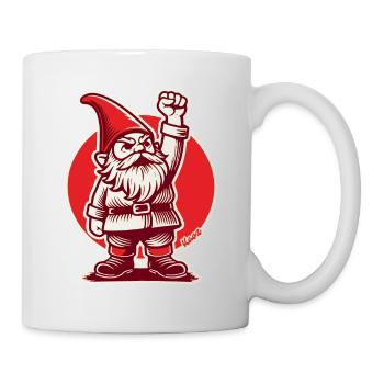 Nain de jardin avec poing de la liberté - Mug blanc - blanc - Droite