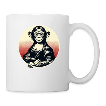 Mona Monkey – Playful Monkey Motif - Mug - white - Right