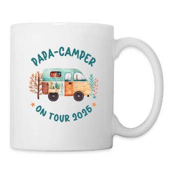 Papa Camper 2025 Camping Urlaub Reise Wohnwagen - Tasse - Weiß - Rechts