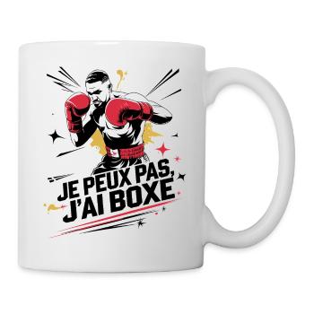 Je peux pas j'ai boxe - Mug blanc - blanc - Droite