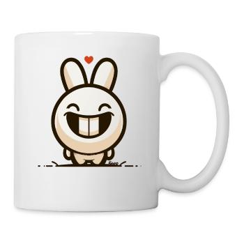 Funny bunny with big smile - Mug - white - Right