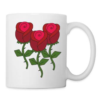 Roses triple - Mug - white - Right