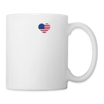I love Amsterdam USA Flagge American Lover Flag Wortspiel - Tasse - Weiß - Rechts