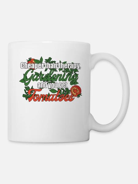 Gartentherapie Tomatenliebhaber Gardening Therapy - Tasse - Weiß