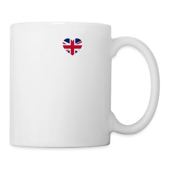 I Love Amsterdam UK Herz Flagge Vereinigtes Königreich Wortspiel - Tasse - Weiß - Rechts