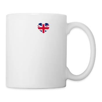 J’aime Amsterdam Royaume-Uni Coeur Drapeau Royaume-Uni Jeu de mots - Mug blanc - blanc - Droite