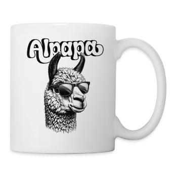 Cool Alpapa Alpaca Dad Father's Day - Mug - white - Right