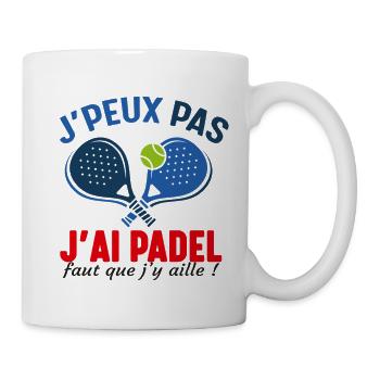 J'Peux Pas J'ai Padel - Sport Padel - Mug blanc - blanc - Droite