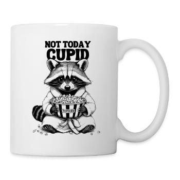 Valentine's Day Raccoon Popcorn Cupid Funny Naughty - Mug - white - Right