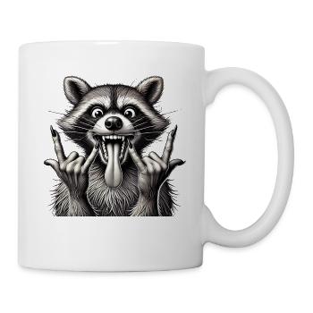 Rock 'n' Roll raton laveur Métal Art Design - Mug blanc - blanc - Droite