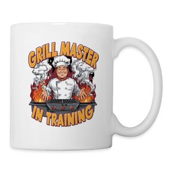 Grillmeister in der Ausbildung Lustiger BBQ-Humor - Tasse - Weiß - Rechts