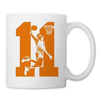 NUMBER 11 BASKETBALL 11TH BIRTHDAY - Mug - white - Right