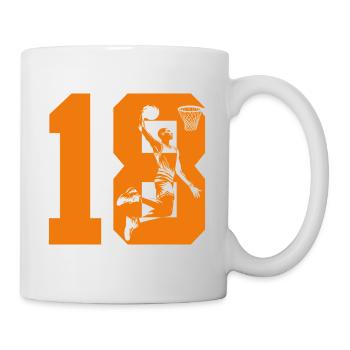 NUMBER 18 BASKETBALL 18TH BIRTHDAY - Mug - white - Right