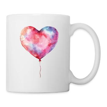 Herz Ballon Geburtstag - Tasse - Weiß - Rechts
