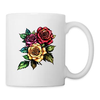 Roses Fleurs Amour - Mug blanc - blanc - Droite