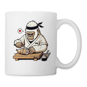 Sushi Master Gorilla à la banane - Mug blanc - blanc - Droite