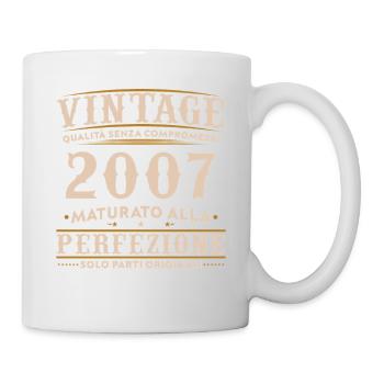 18ème Anniversaire 18ème Années Vintage Homme 2007 Cadeau - Mug blanc - blanc - Droite