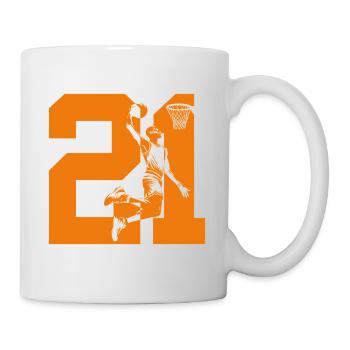 NUMÉRO 21 BASKETBALL 21E ANNIVERSAIRE - Mug blanc - blanc - Droite