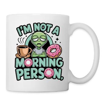Je ne suis pas un extraterrestre du matin - Mug blanc - blanc - Droite