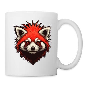 Panda punk roux - Mug blanc - blanc - Droite