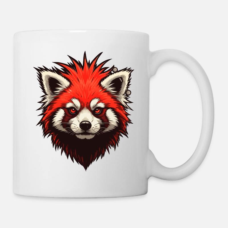 Panda punk roux - Mug blanc - blanc