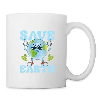 Let's Save Our Earth Earth Day Planet - Tasse - Weiß - Rechts