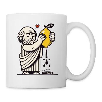 Le philosophe jus le citron de la vie - Mug blanc - blanc - Droite