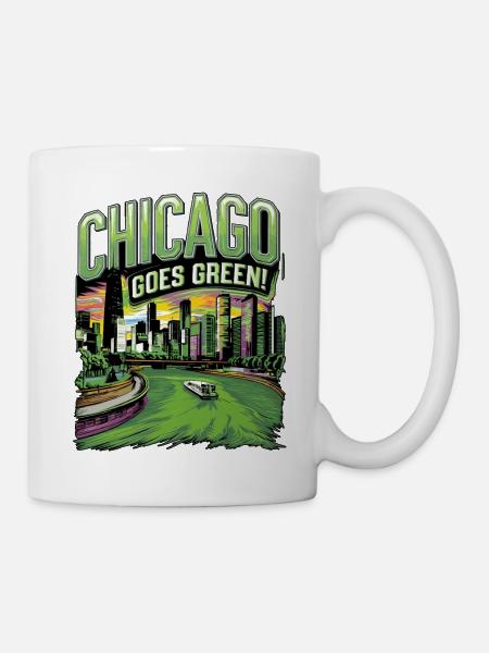 Chicago Goes Green - Tasse - Weiß
