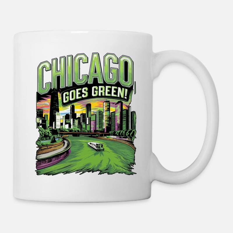 Chicago Goes Green - Tasse - Weiß
