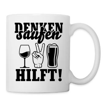 Drinking helps - Mug - white - Right