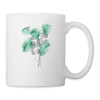 Tropical Leaves Design - Mug - white - Right