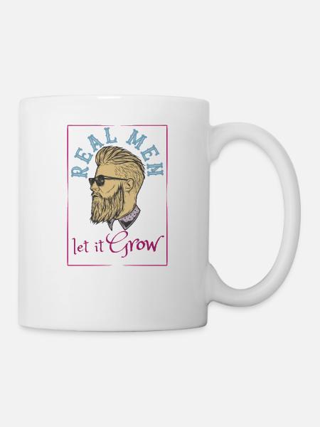 Lass es wachsen Bartdesign Let It Grow Beard - Tasse - Weiß