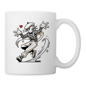 French pantomime in Japan comic style - Mug - white - Right