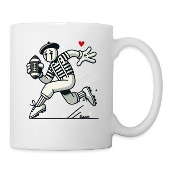French pantomime plays American football - Mug - white - Right