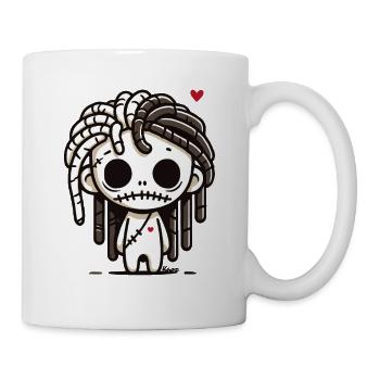 Little voodoo zombie with dreadlocks - Mug - white - Right