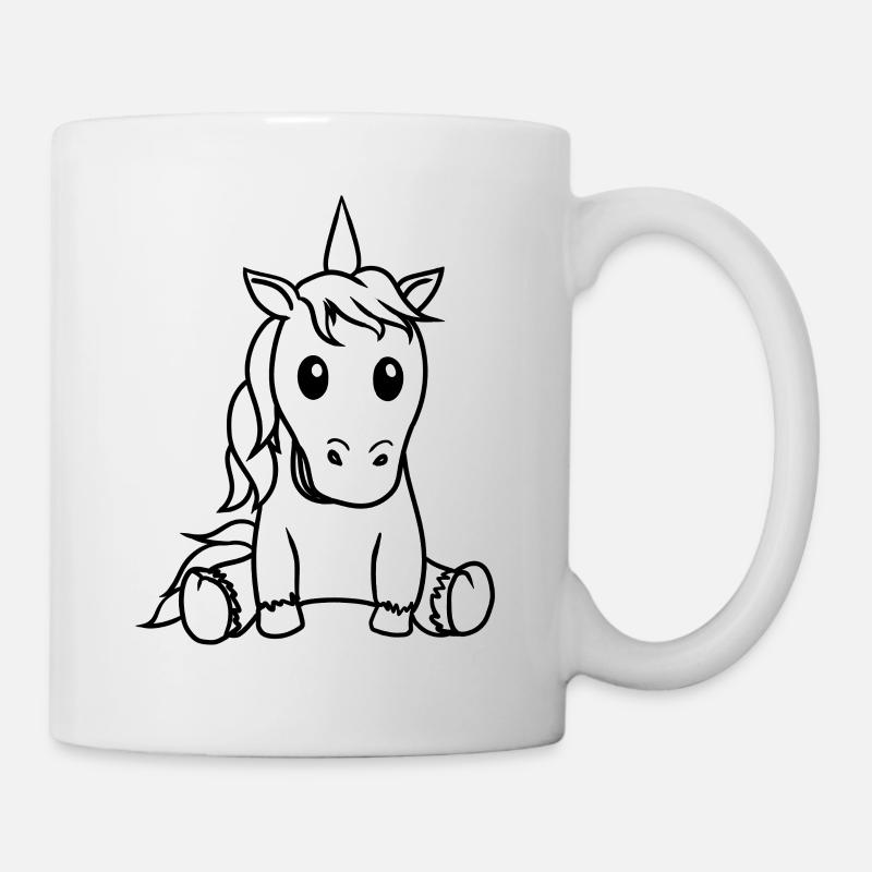 Einhorn Einhörner Fabelwesen Kind Kinder - Tasse - Weiß