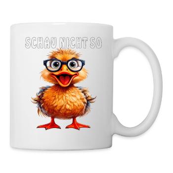ENTE BRILLE SCHAU NICHT SO - Tasse - Weiß - Rechts