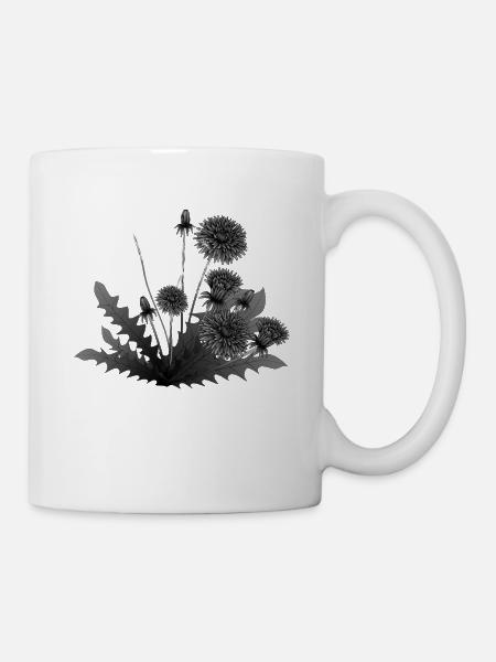 Löwenzahn Lebenszyklus Illustration Dandelion Life - Tasse - Weiß