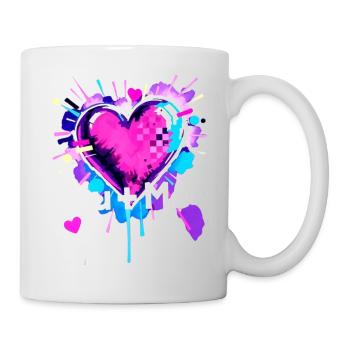 Toi + Moi = cœur Tu Plus Moi égale Amour - Mug blanc - blanc - Droite