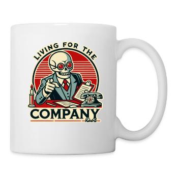 Office life for the company, working until death - Mug - white - Right