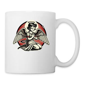 Retro Cartoon Praying Angel - Mug - white - Right