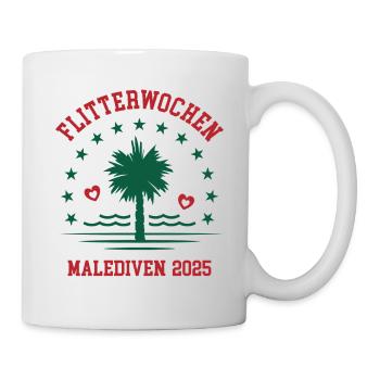 Flitterwochen Malediven 2025 Hochzeitsreise - Tasse - Weiß - Rechts