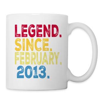 Legende seit Februar 2013 Design For Kids, - Tasse - Weiß - Rechts