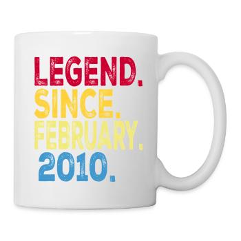 Legend since February 2010 Design For children's , - Mug - white - Right