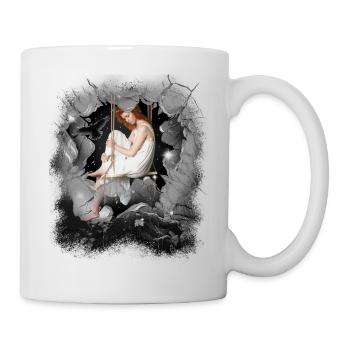 mystical fairy tale fairy tale character girl fairy elf - Mug - white - Right